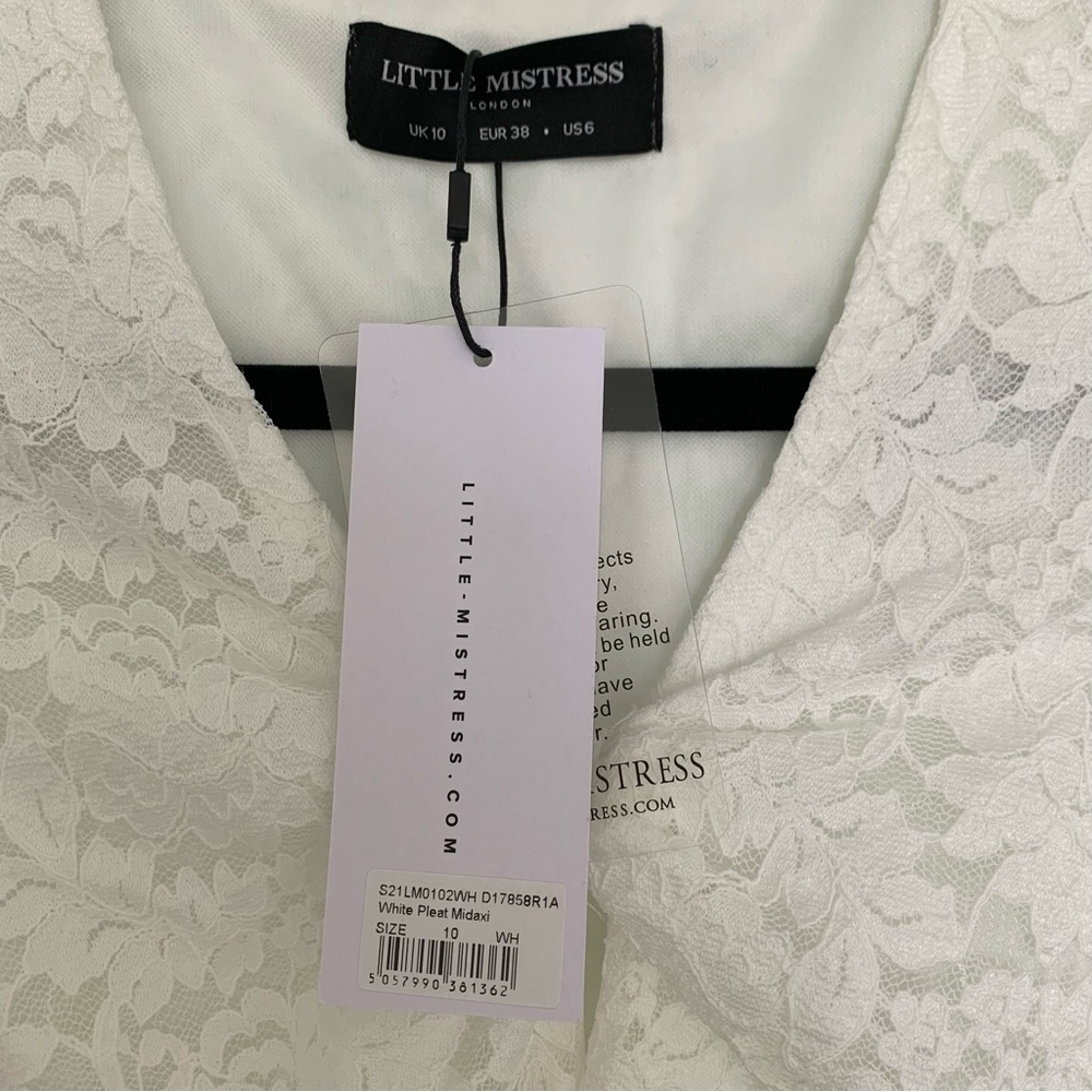Little Mistress x ModCloth Lacing Down the Aisle Maxi Dress White NWT Size 6 - Picture 5 of 5